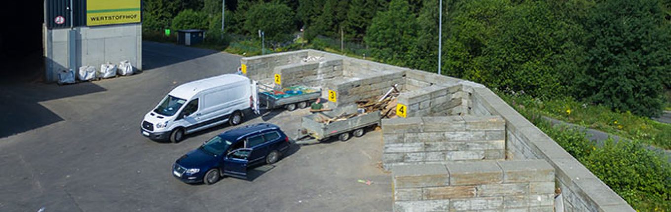 Der Hufnagel Service Wertstoffhof am Standort Gummersbach